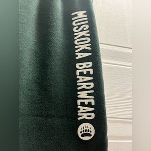 Muskoka Bear Ware forest green sweatpants